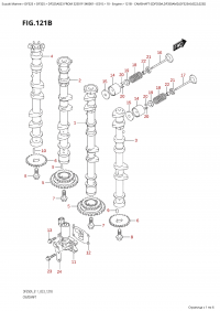 121B - Camshaft  ((Df350A,Df350Amd,Df325A):(022,023)) (121B -   ( (Df350A, Df350Amd, Df325A) : (022, 023) ))