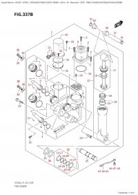 337B  - Trim Cylinder (Df350A,Df325A,Df300B) (337B -   (Df350A, Df325A, Df300B))