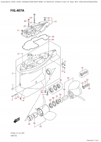 407A - Gear Case (Df350A,Df325A) (407A -    (Df350A, Df325A))