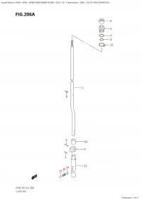 206A - Clutch Rod (Df40A:e01) (206A - ���� ��������� (Df40A: e01))