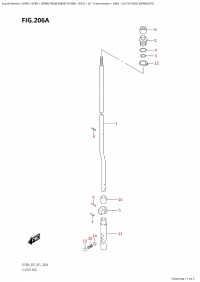 206A - Clutch Rod (Df40A:e01) (206A -   (Df40A: e01))