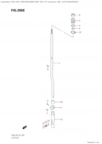 206E - Clutch Rod (Df50A:e01) (206E -   (Df50A: e01))