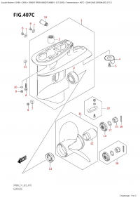 407C - Gear Case (Df60A:(E01,E11)) (407C -    (Df60A: (E01, E11) ))