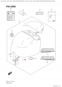 420G  -  Engine Cover ((Df90A,Df90Ath):(021,022,023)) (420G - ������ ��������� (�����) ( (Df90A, Df90Ath) : (021, 022, 023) ))