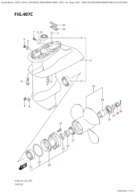 407C - Gear Case  (Df9.9B,Df9.9Br,Df9.9Bt,Df15A,Df15Ar) (407C -    (Df9.9B, Df9.9Br, Df9.9Bt, Df15A, Df15Ar))