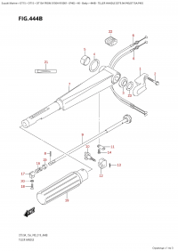 444B - Tiller Handle (Dt9.9A:p40,Dt15A:p40) (444B -  (Dt9.9A: p40, Dt15A: p40))