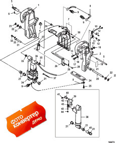 Clamp Brackets, Power Trim And Gas Assist ( , Power trim  Gas Assist)