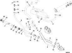 Cooling System, Raw Water Components, Starboard ( System, Raw Water Components, Starboard)