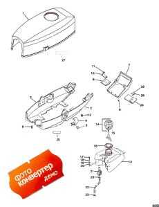 Cowl And Fuel Tank, 1b575522 And Below (Cowl   , 1b575522  )