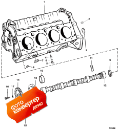 Cylinder Block And Camshaft (350 C.i.d. Flat Lifters) (     (350 C.i.d.  s))