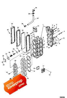 Cylinder Block Assembly (serial # 0e173428 Thru 0e287999) (���� �������� Assembly (serial # 0e173428 Thru 0e287999))