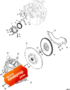 Cylinder Block-flywheel Housing, Inboard ( - , Inboard)