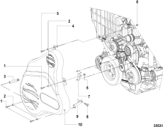 Drive Belt Cover, Inboard (  , Inboard)