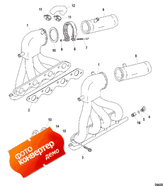 Exhaust Header (design Ii) Straight-1.125 Inch Water Outlet ( Header (design Ii) Straight-1.125 Inch Water )