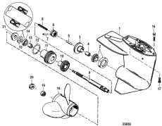 Gear Housing Assembly (propshaft) (     (  ))