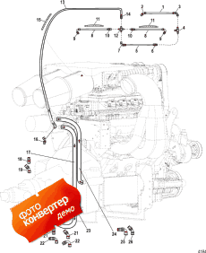 Oil Hoses And Fittings (starboard Side View) (Oil s  Fittings (  View))