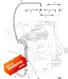 Oil Hoses And Fittings (starboard Side View) (Oil s  Fittings (  View))