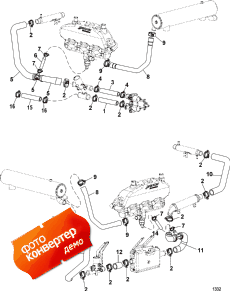 Raw Water Cooling System 1 (s/n 0m095324 And Below) (Raw Water  System 1 (s / n 0m095324  ))