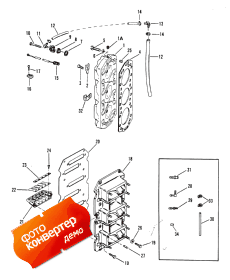 Reed Block And Cylinder Head (Reed Block � ������� ����� ��������)