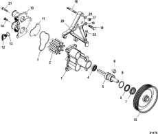 Sea Water Pump Assembly (bravo Standard) 1a300000 And Up (Sea   Assembly (bravo ) 1a300000  )