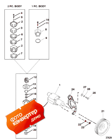 Sea Water Pump Assembly (use With Bravo Engines) (Sea   Assembly (use With Bravo s))