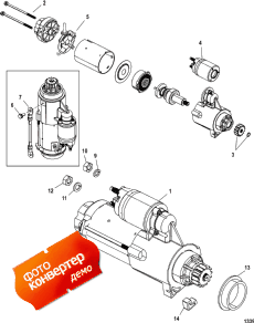 Starter Motor (225-s/n-0t467442/250-s/n-0t467335 & Up) (��������� �������� (225-s / n-0t467442 / 250-s / n-0t467335 & ����))