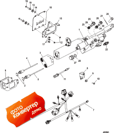 Steering Actuator, Axius (gen I), Sensors W/ E-clip/end Cap (������� ������� ���������, Axius (gen I), ������� W / E-����� / end ��������)