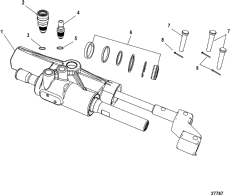 Steering Cylinder, Power Assisted (  , Power Assisted)