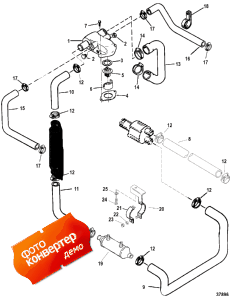 Thermostat Housing (vst Fuel System) Sn 0k147349 & Below (��������� ������ (vst ��������� �������) Sn 0k147349 & ����)