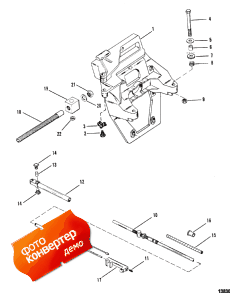 Transom Plate And Shift Cable (Transom �������� � ������ ������������)