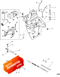 Transom Plate And Shift Cable (Transom �������� � ������ ������������)