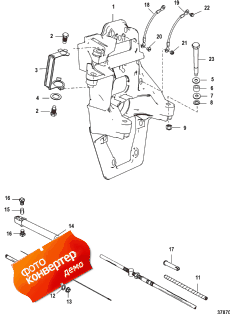 Transom Plate And Shift Cable (Transom �������� � ������ ������������)