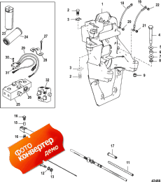 Transom Plate And Shift Cable (Transom �������� � ������ ������������)