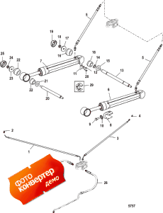 Trim Cylinders And Hydraulic Hoses (standard Transoms) (������� �����s � Hydraulic �����s (�������� Transoms))