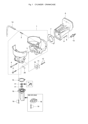 Fig.01 Cylinder / Crank Case <br /> Fig.01  /  Case