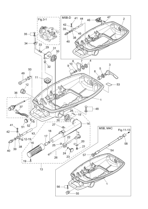 Fig.09 Bottom Cowl / Tiller Handle <br /> Fig.09   / 