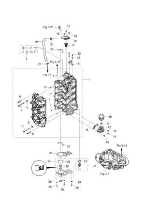 Fig.01 Cylinder / Crank Case <br /> Fig.01  /  Case