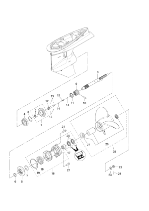 Fig.11 Gear Case (propeller Shaft) <br /> Fig.11    (  )