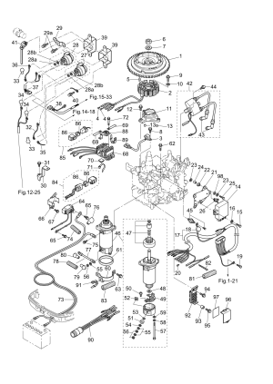 Fig.08 Magneto / Electric Parts <br /> Fig.08  /  