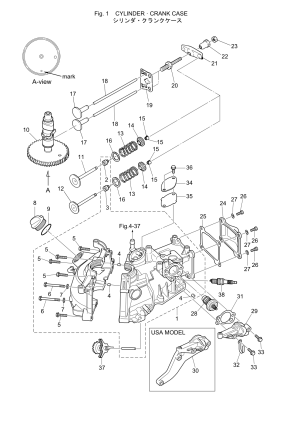 Fig.01 Cylinder / Crank Case <br /> Fig.01  /  Case