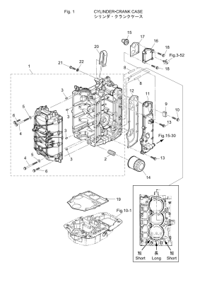 Fig.01 Cylinder / Crank Case <br /> Fig.01  /  Case