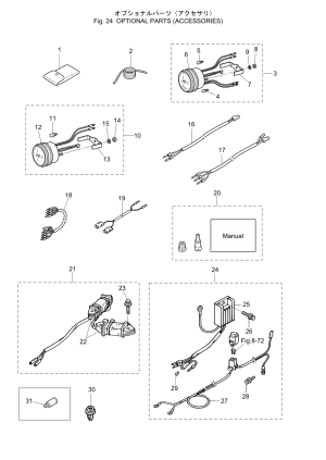 Fig.24 Optional Parts (accessories) <br /> Fig.24   ()