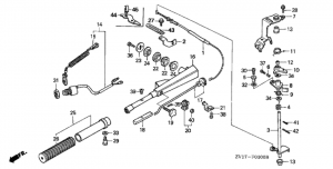  /   (Steering Handle / Throttle Cable)