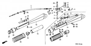  /   (Steering Handle / Throttle Cable)