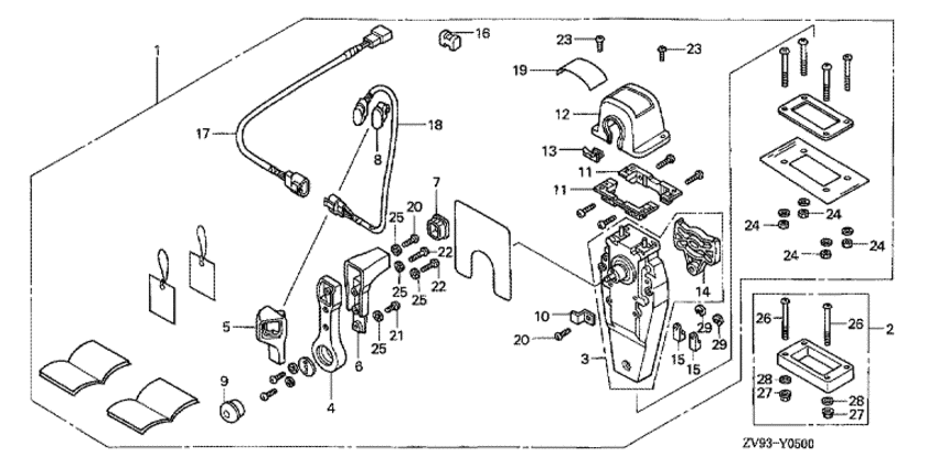��������� 4-������� ����� BF25AX - Remote Control (top Mount Single Type) (right)
