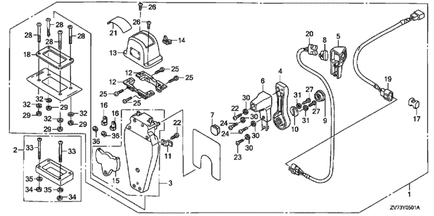 ��������� ������-������� �������� ��������� ����� BF30D4 - Remote Control (top Mount Single Type) (left) - ������������� ���������� (���������, �����, ������ ������)