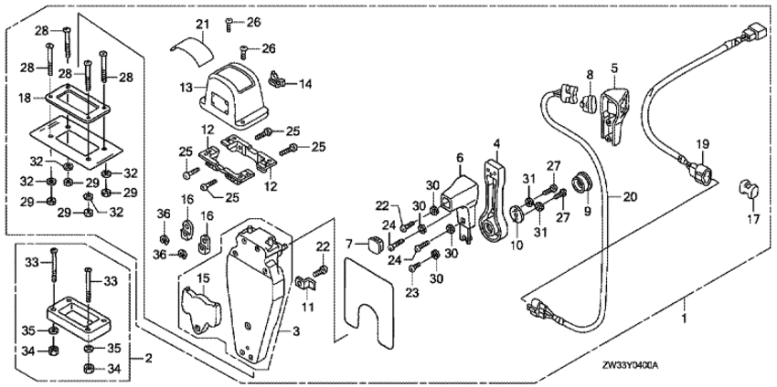 ���������  �������� ����� BF50A4 - Remote Control (top Mount Single Type) (left)