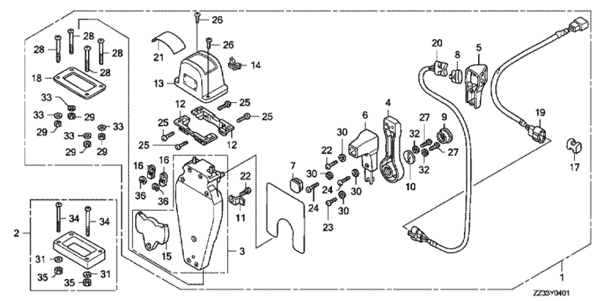 ��������� �������� 4x-������� ��������� BF60A - Remote Control Box (top Mount Single Type) (left) / ������������� ���������� � ����� (���������, ������ ������) (�����)