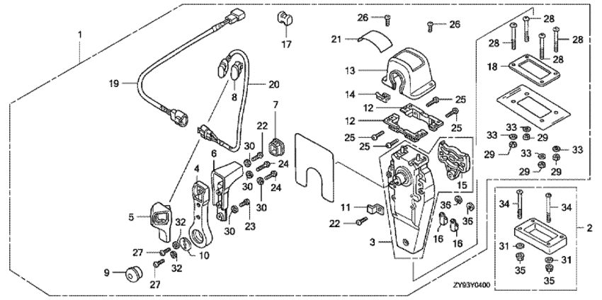 ��������� ������-������� �������� ��������� BF75DK0 - Remote Control (top Mount Single Type) (right)