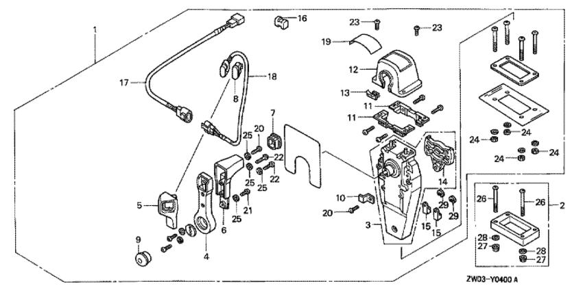 ��������  ����� HONDA BF90A1 - ������������� ���������� (���������, ������, ������ ������)